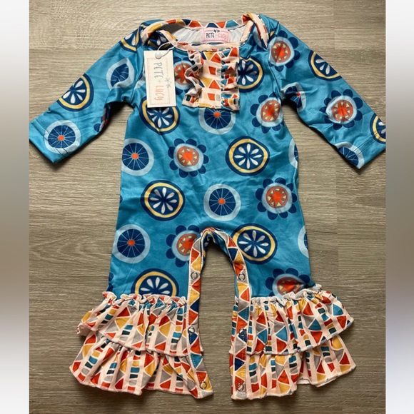 Pete + Lucy Baby Girl Geo One Piece - Picture 1 of 3